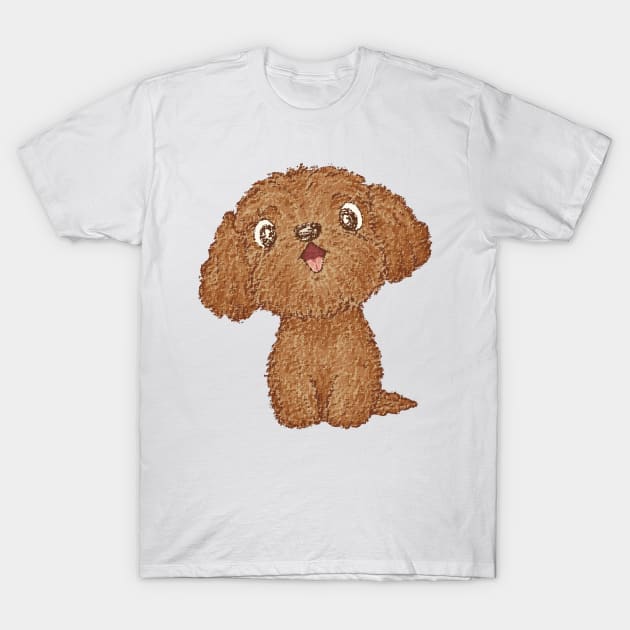 Toy-Poodle happy T-Shirt by sanogawa